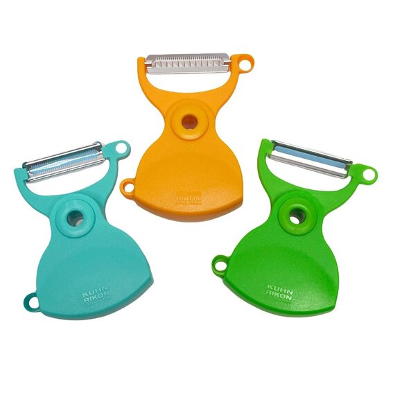 Kuhn Rikon 3-in-1 Peeler serrated, straight, or julienne NEW NEON COLORS - Picture 3 of 9